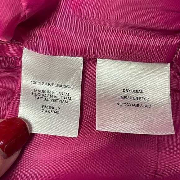 JONES New York 100% Silk Jewel Tone Hibiscus Floral Fit Flare Party Dress, 10 - Picture 6 of 8